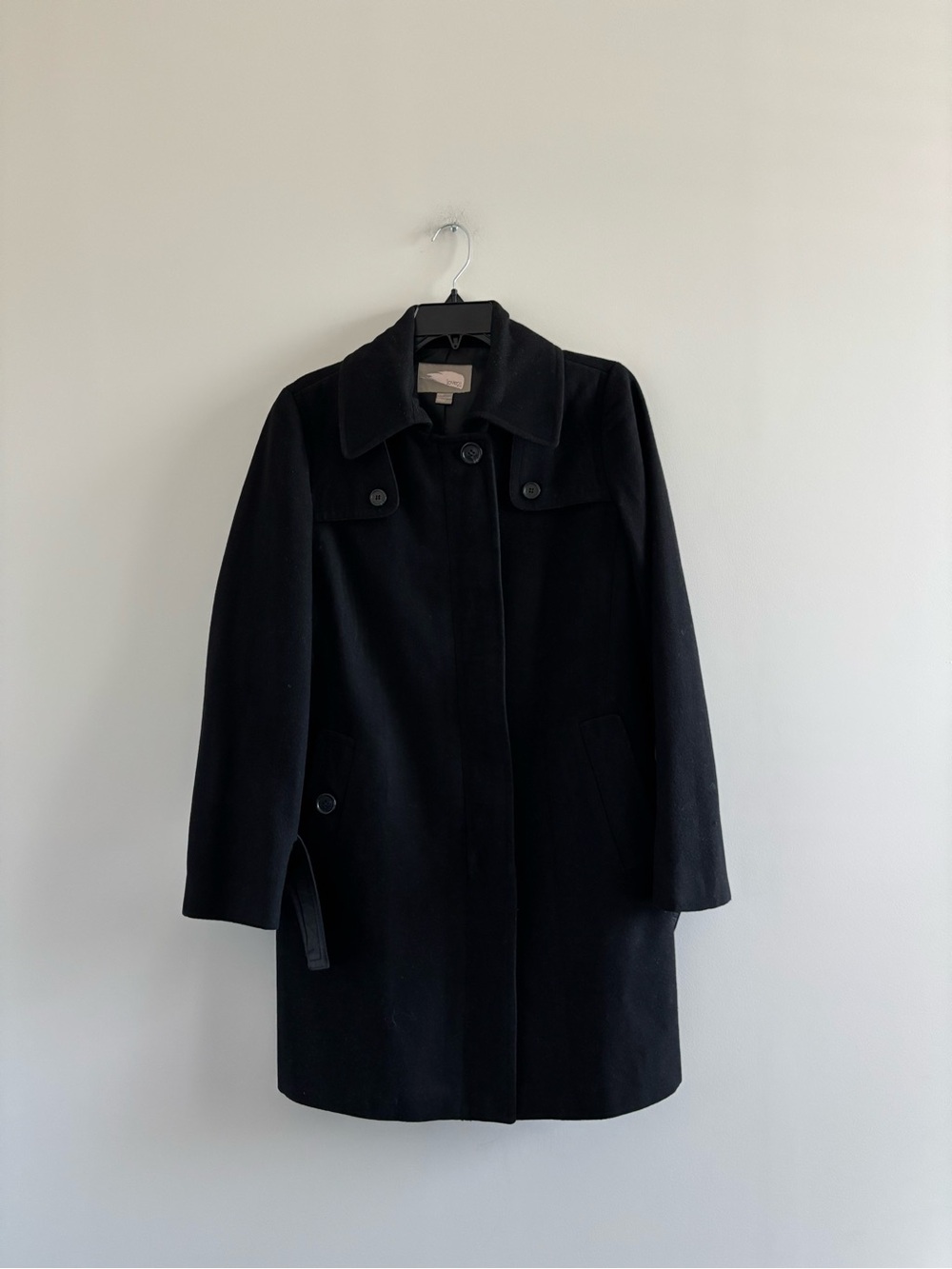 Vintage Y2K Forever 21 Coat Black Wool Womens M Preppy Minimalist Academia